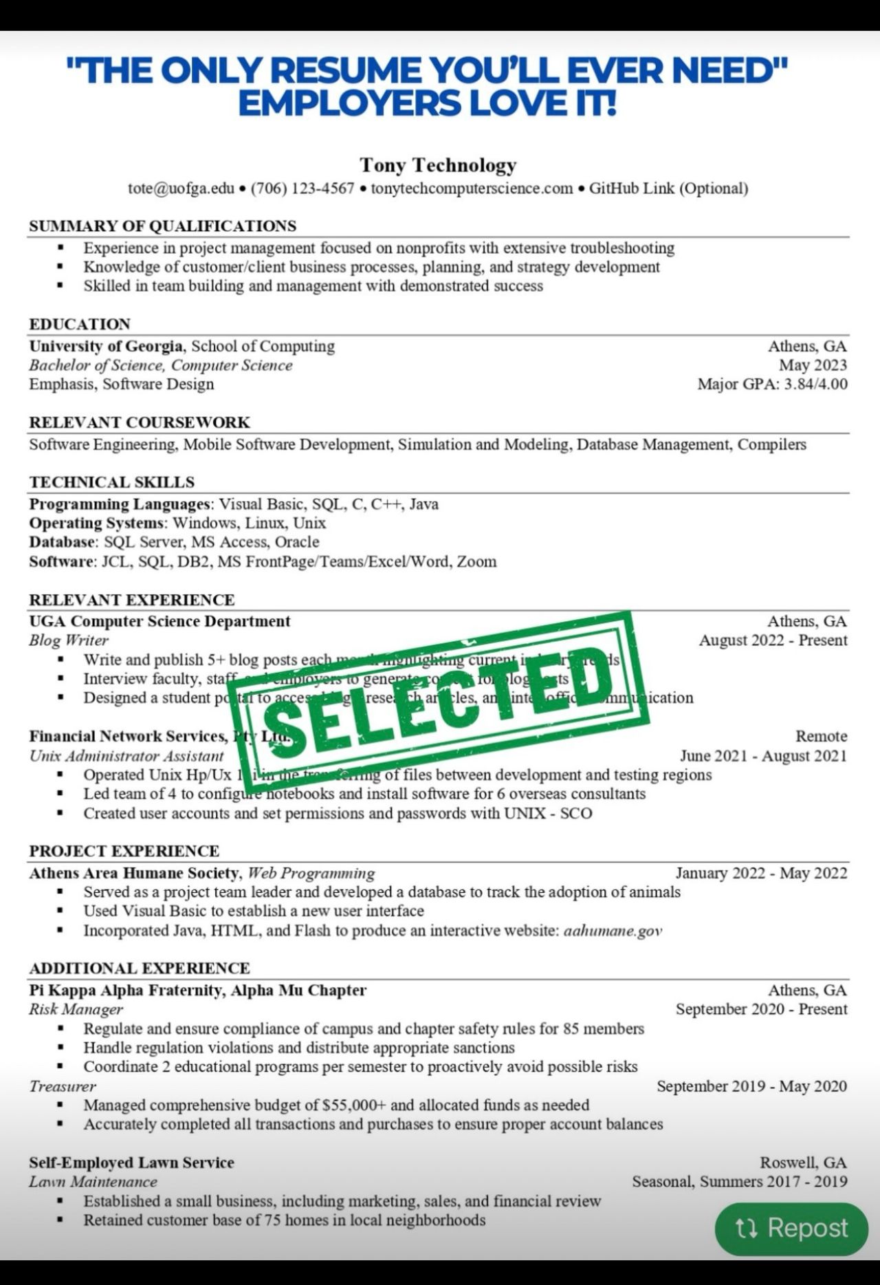 ATS-Friendly Resume